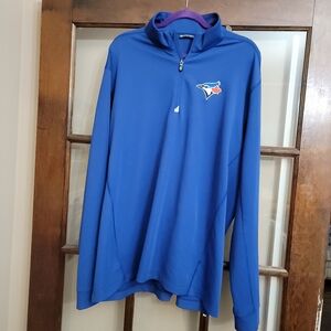 Toronto Blue Jays Cutter & Buck Traverse Stretch Quarter Zip Mens Pullover XXL